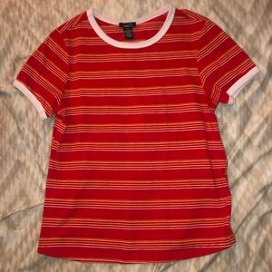 striped red t-shirt